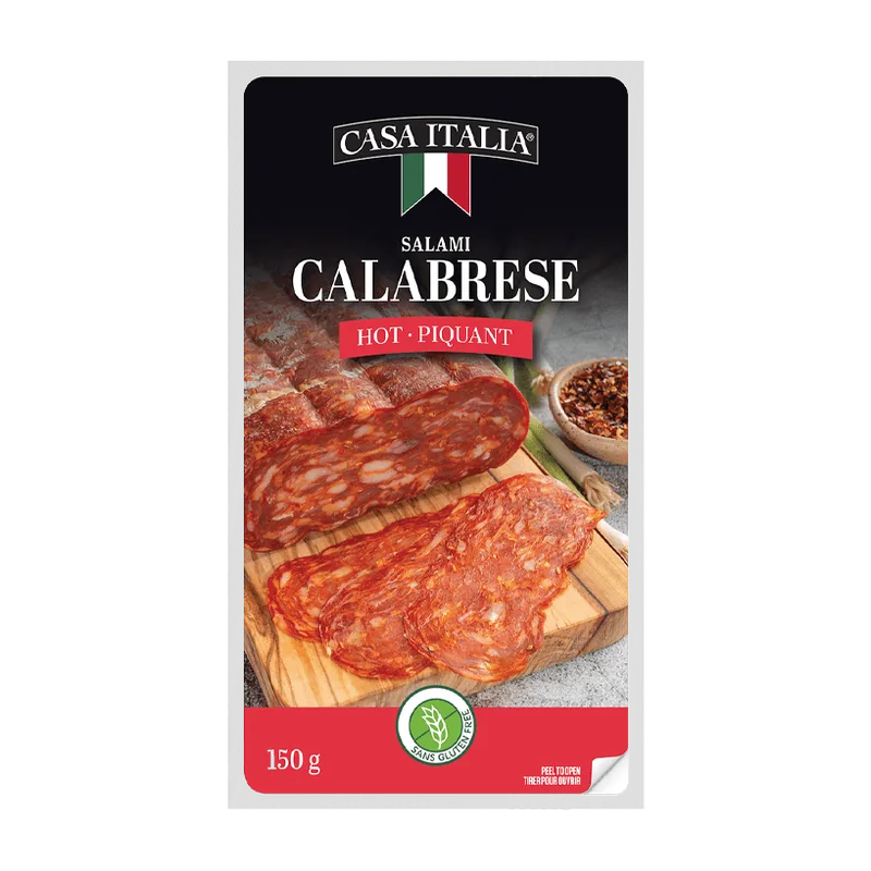 Casa Italia Salami Calabrese Piccante Sliced package